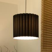 Hanglamp Aria, zwart, microvezel, E27