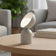 Tafellamp Boto LN1, grijs, staal/glas, hoogte 31 cm, G9