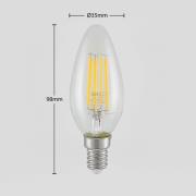 LED filament lamp E14 4W 827 3-Step-dimmer 2/set