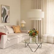 Globen Lighting hanglamp Noah Bouclé, Ø 70 cm, wit