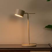 LED tafellamp Gian, taupe, hoogte 40 cm, metaal