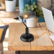 Tafellamp Antique, rookkleurig/matzwart, hoogte 37 cm