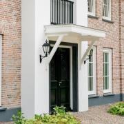 Buitenwandlamp Bergen, groen, hoogte 80 cm, metaal, IP44