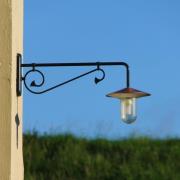 Louvre buitenwandlamp, projectie 90 cm groen/helder