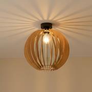 Plafondlamp Clay, Ø 23 cm, berkenmultiplex, E27