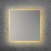 LED wandlamp BLADE Q, mat zilver, 44 x 44 cm, metaal dimbaar