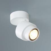 LED spot BRUSH, wit, Ø 7 cm, metaal, dimbaar, 2.700 K