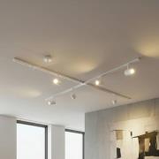 Lindby railsystem Linaro, GU10, 6-lamps, wit, X-vorm
