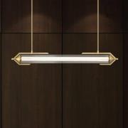 LED hanglamp ESPADA, goud geborsteld, 122 cm, metaal/glas