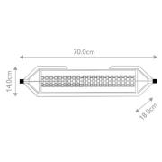 LED wandlamp ESPADA, gepolijst chroom Breedte 70 cm Metaal IP44