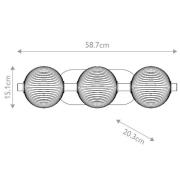 LED wandlamp PALMAS goud/rookgrijs Breedte 59 cm 3-lamps IP44