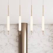 LED hanglamp CUMBERLAND, goud, Ø 13 cm, metaal/glas