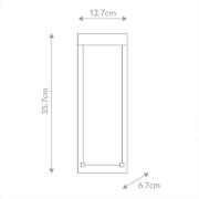 LED buiten wandlamp KABO, zwart, hoogte 36 cm, metaal, IP44