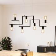 Hanglamp Fembard van staal, 7-lamps
