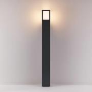 Tuinpadverlichting Facado II, hoogte 100 cm, hoekig, donkergrijs/opaal