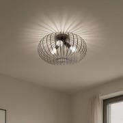 Plafondlamp Globe, koffie, Ø 51 cm, metaal, 3-lamps, E27