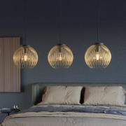 Hanglamp Venezuela, zwart/goud, 3-lamps