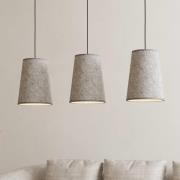 Hanglamp Alsager met drie vilten kappen