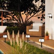 LED wandlamp Altilia, zwart, kunststof, sensor