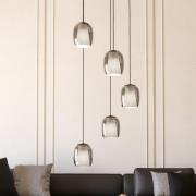 Ciampino hanglamp, zwart, 5-lamps.