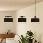Bazely hanglamp, zwart, 3-lamps.