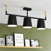 Plafondlamp Lacey, lengte 78 cm, 3-lamps, staal