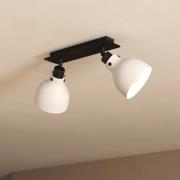 Matlock plafondspot, lengte 52 cm, grijs/zwart, 2-lamps.