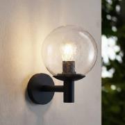 Lindby buitenwandlamp Dangan, helder, glas, Ø 20 cm