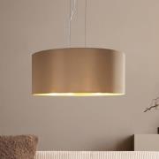 Hanglamp Maserlo rond, taupe goud