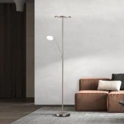 LED vloerlamp Sorento nikkel hoogte 182 cm 2-lamps CCT Touchdim