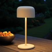 LED-batterij-tafellamp Finley zandbeige Hoogte 22 cm Metaal, IP54