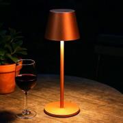 LED tafellamp op accu Viletto, roestkleurig, hoogte 36 cm, IP54