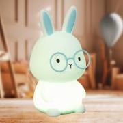 LED-batterijlamp Felix, blauw, hoogte 13 cm, siliconen