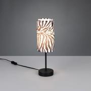 Tafellamp Zebara, zwart-wit, hoogte 37 cm, metaal