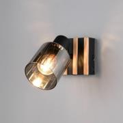 Spot Travia, 1-lamp, zwart/rookgrijs, schakelaar