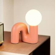 Tafellamp Quinn, oranje, hoogte 22 cm, keramiek/glas, G9