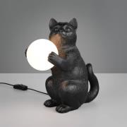 Tafellamp Gatio, zwart, hoogte 30 cm, kunsthars, G9