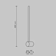 Maytoni LED wandlamp Light stick, messing, hoogte 60 cm