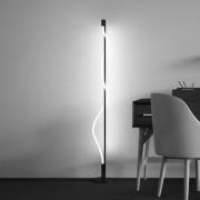 Maytoni LED vloerlamp Tau, zwart, aluminium, hoogte 150 cm