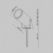 Maytoni LED prikspot Bern, grafiet, Ø 13 cm, IP65