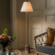 Globen Lighting vloerlamp Gino, voet van marmer, beige, 145 cm