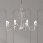 Kroonluchter Malbo, witgoud, metaal, 8-lamps, E14