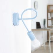 wandlamp Oxford, blauw, metaal, 1-lamp, E27, schakelaar