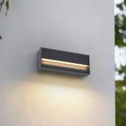 Lucande LED buiten wandlamp Tavion, 25 cm, antraciet, IP65