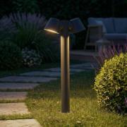 Lindby tuinpadverlichting Ileyna, 2-lamps, antraciet, 100 cm
