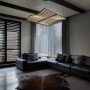 Vibia LED hanglamp RHYTHM, grijsbruin 131 x 87 cm 927 dimbaar