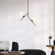 Hanglamp Dolunay 144-AV zwart twee glazen kappen
