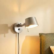 Lucande wandlamp Silka, 14 cm, nikkel, flexibel, stekker