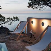 Bover LED wandlamp Arid A/01 bruin CCT 2.200-2.700 K IP44