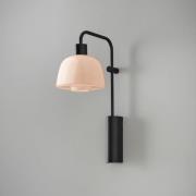 Bover LED wandlamp Drep A/04, nude, glas, zwart, 2.700 K